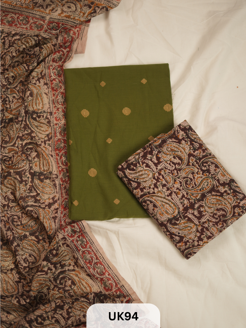 SOUTH COTTON WITH KALAMKARI COMBO