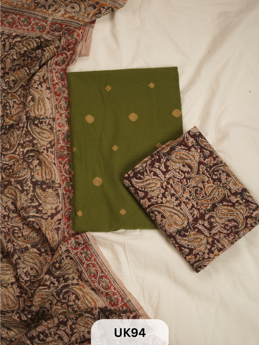 SOUTH COTTON WITH KALAMKARI COMBO