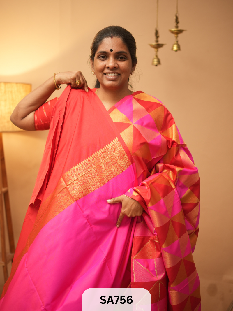 SEMI KANCHIPURAM SOFT SILK SAREE