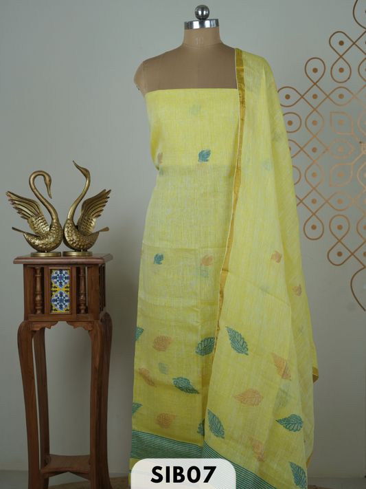 JAMDHANI LINEN TOP WITH DUPATTA