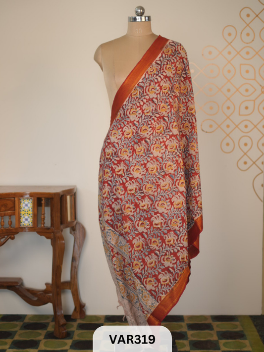 KALAMKARI CHENNURI SILK DUPPATTA