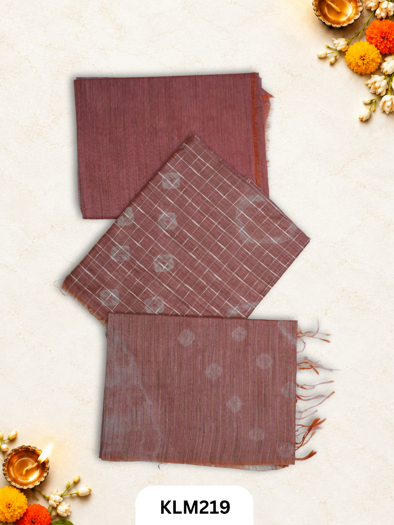 Semi Tussar Salwar Unstitched 3Pc Set