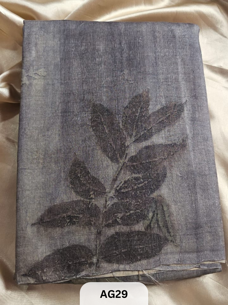 PURE GACHI TUSSAR WITH SILK MARK | ECO - NATURAL PRINT