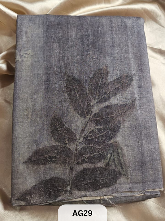 PURE GACHI TUSSAR WITH SILK MARK | ECO - NATURAL PRINT