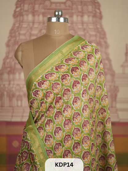 Maheshwari Sanganer Hanblock Print Saree