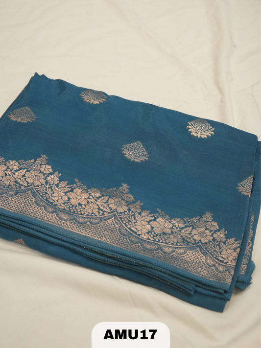 RUSSIAN SILK SAREE WITH BORDER