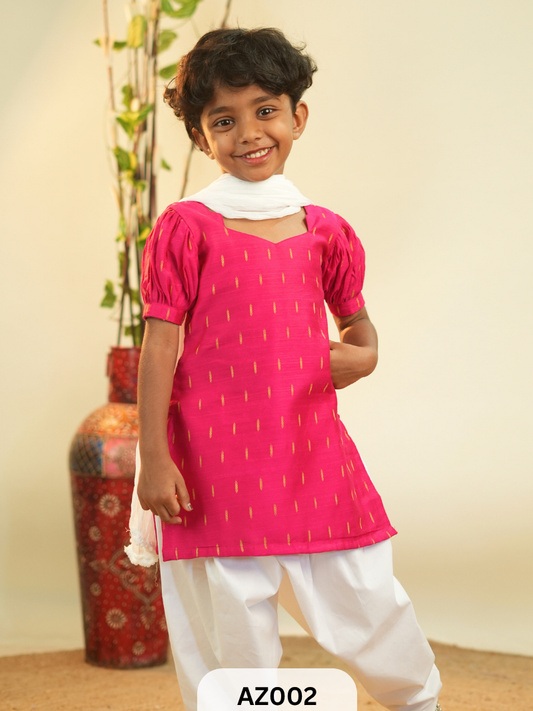 Duppion silk top and Silk cotton pant