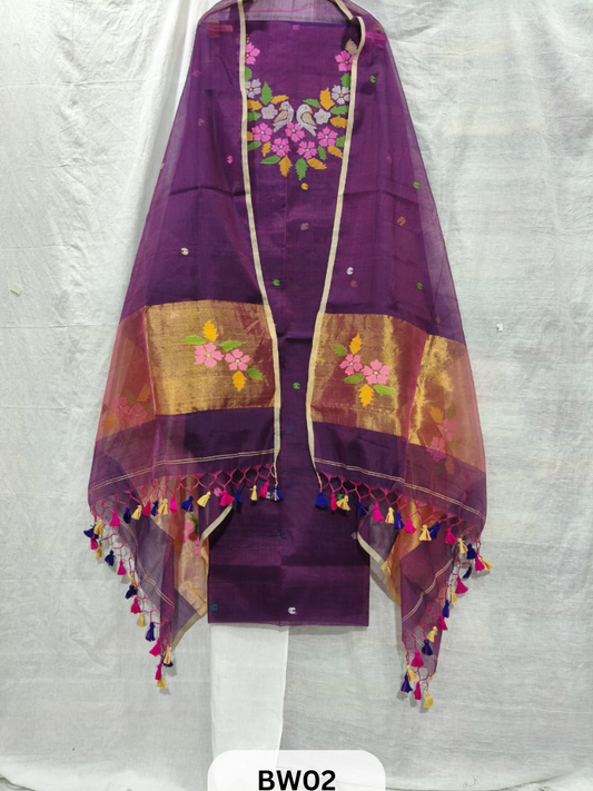 MUSLIN JAMDHANI PAITHANI TOP & DUPATTA | HANDLOOM