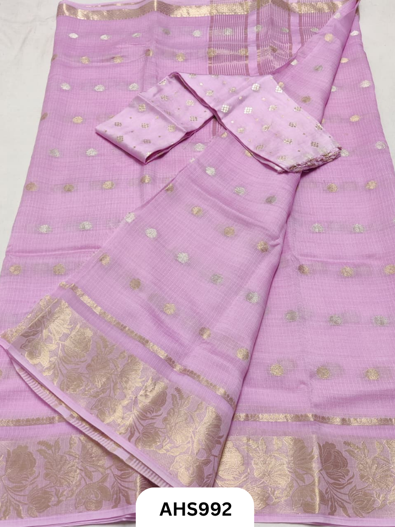 Soft Silk Kota Weaving Saree With Blouse