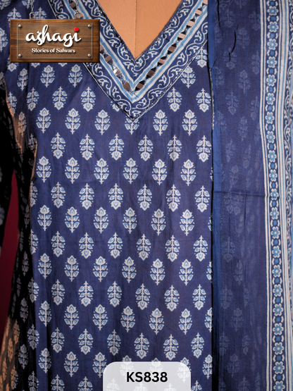 INDIGO COTTON 3PCS SET - READY TO DISPATCH