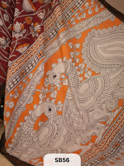 SUNGUDI X KALAMKARI SAREE