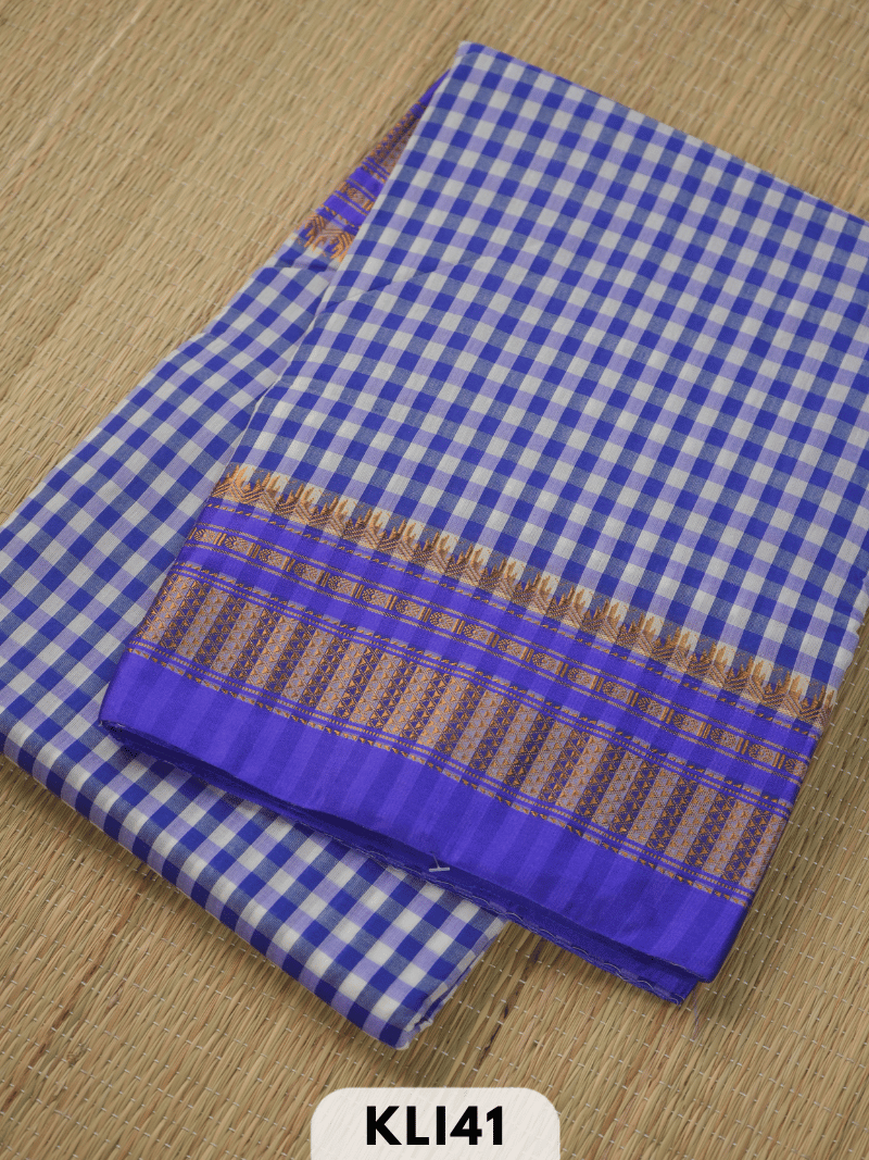 ILKAL CHECKS TOPI BORDER SAREE