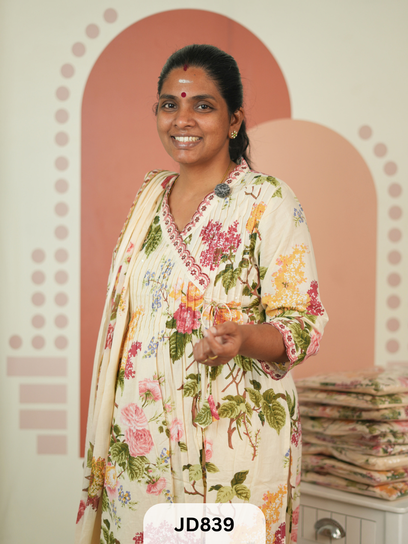PREMIUM MUL COTTON FLORAL - 3PCS SUIT