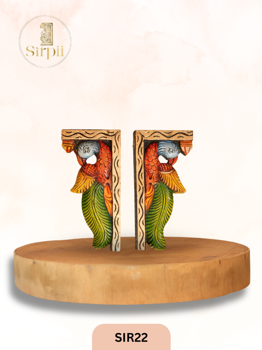 Wooden Parrot Wall Hanging Decor - Height 12" INCH, WIDTH 6"INCH