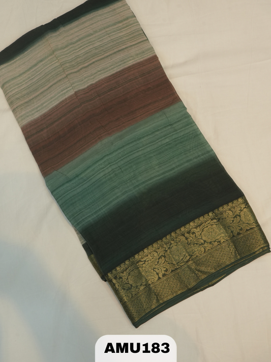 BANARAS RUSSIAN SILK SAREE WITH PRINTED