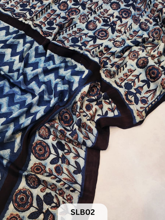 NASPHAL AJRAKH VANASPATHI MODAL HANDBLOCK PRINT SAREE