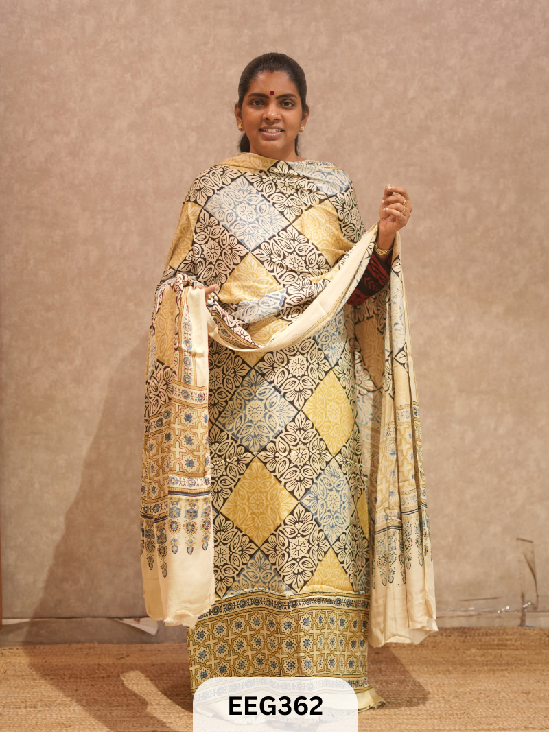 AJRAKH MODAL 2  PCS-UNSTITCHED