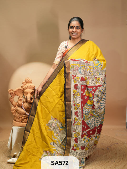 Kalamkari Chennuri Silk saree