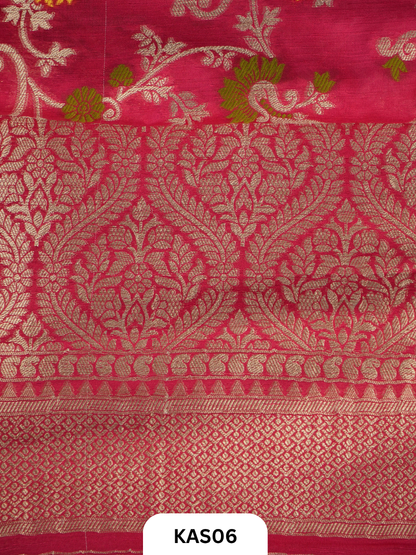 Semi Matka With Meenakari Work Saree