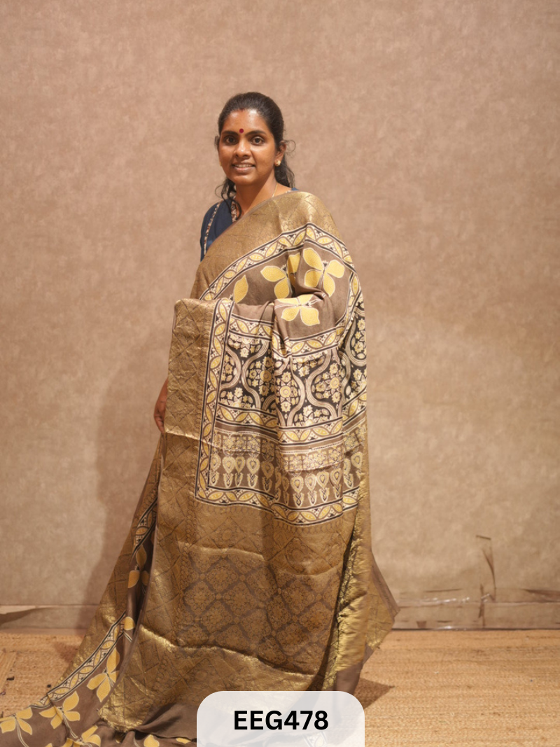 AJRAKH DOLA SILK SAREE