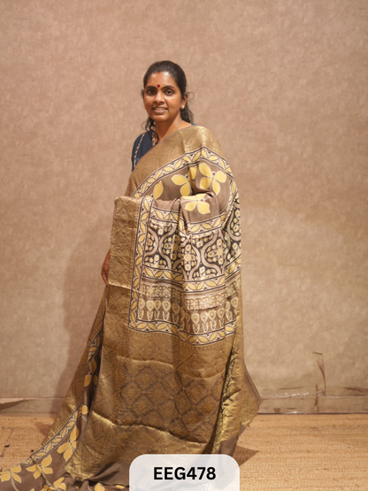 AJRAKH DOLA SILK SAREE