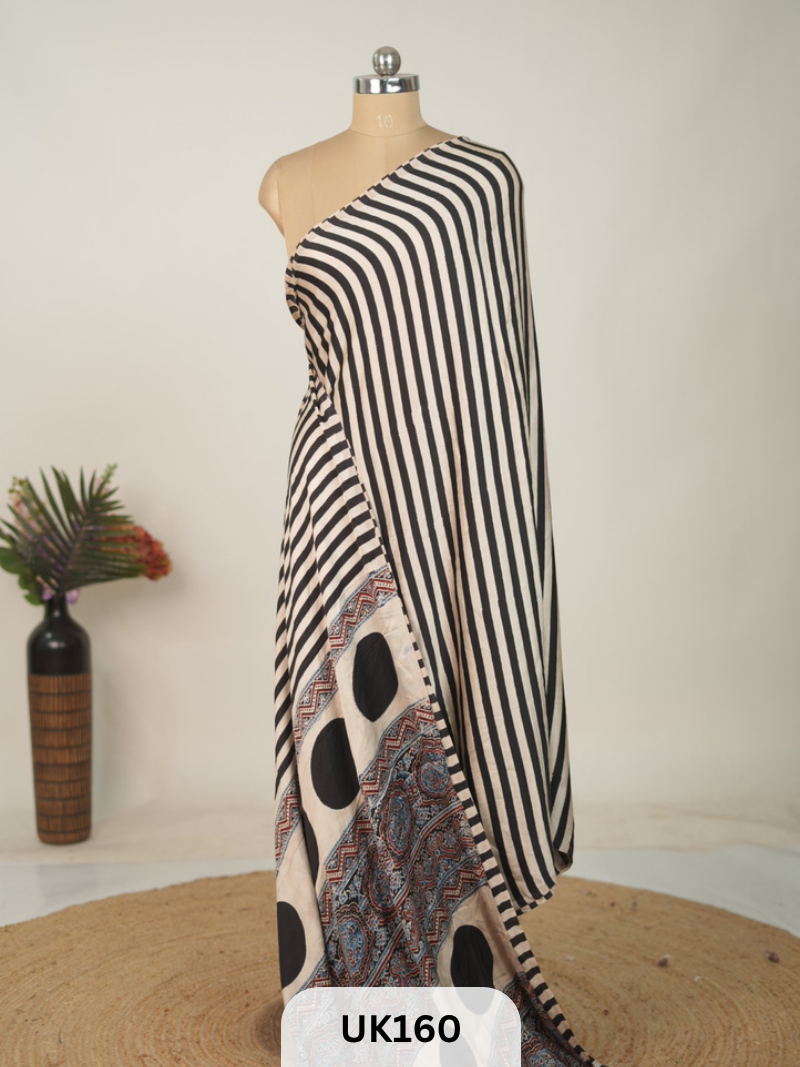 Modal silk with Ajrakh saree