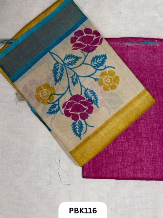 Pure Tussar Silk Salwar 2pc Top 2.5 + Duppatta 2.5  44 width