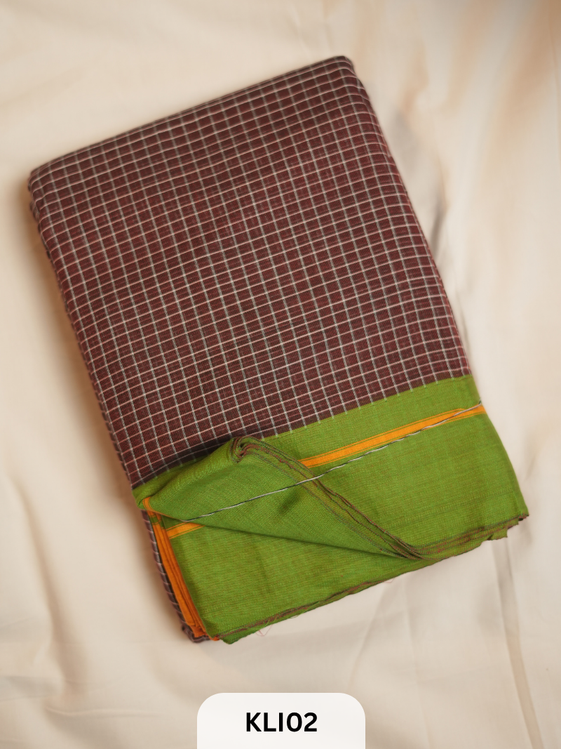 PURE HANDLOOM PETTADA ANCHU SAREE