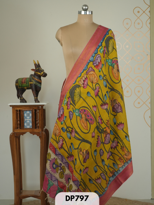 PURE PENKALAMKARI DUPPATTA