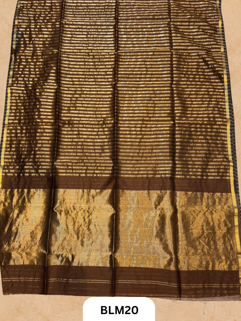 Maheshwari Tissue Stripe Saree