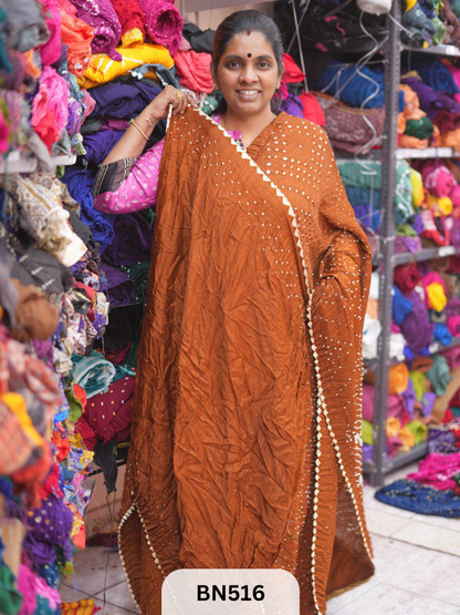 SEMI TISSUE WITH CHORAS DANI SAREE - LAGDI PATTA