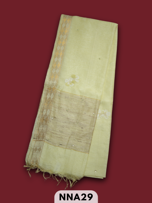 PURE TUSSAR DESIGNER PIECE SAREE