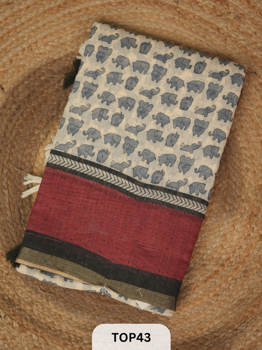 LINEN COTTON SAREE
