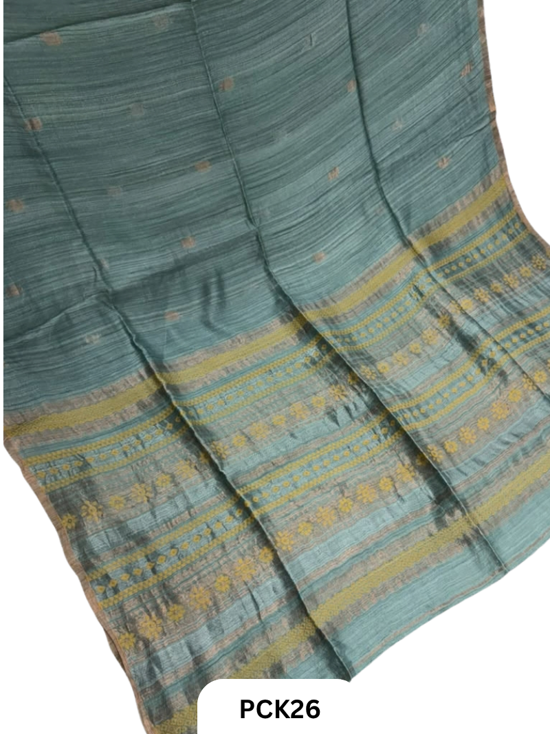 Pure Handloom Matka Banarasi Handweaving Jamdani Motif Saree