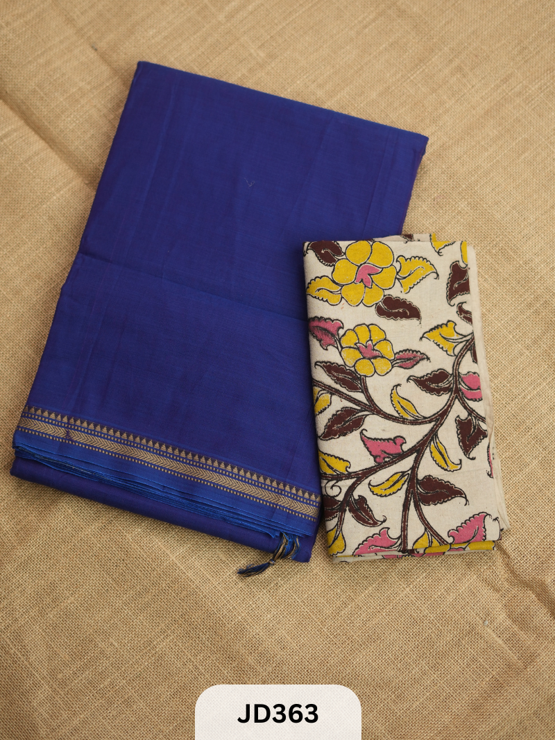 NARAYANAPET ELITE BORDER - 1MTR KALAMKARI BLOUSE FREE!