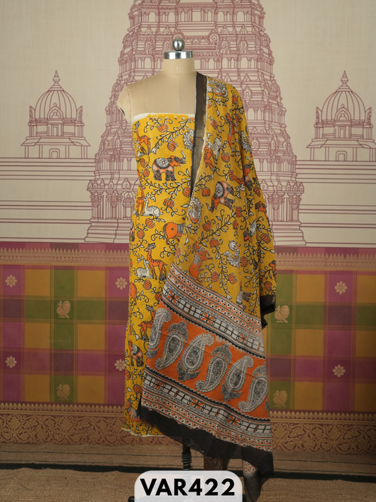 KALAMKARI 2 PCS SALWAR SUIT- top2.5 mtr and duppatta