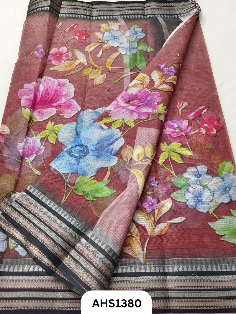 Pure Kota Cotton Digital Print Saree