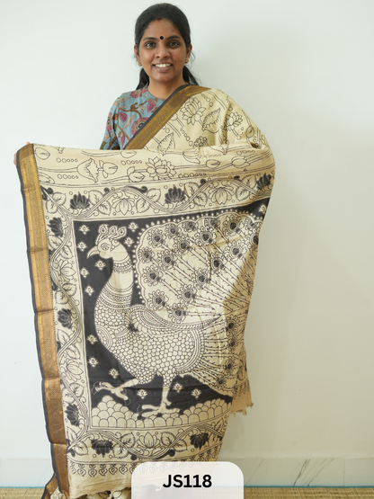 PURE CHENNURI SILK WITH MANGALAGIRI NIZAM BORDER