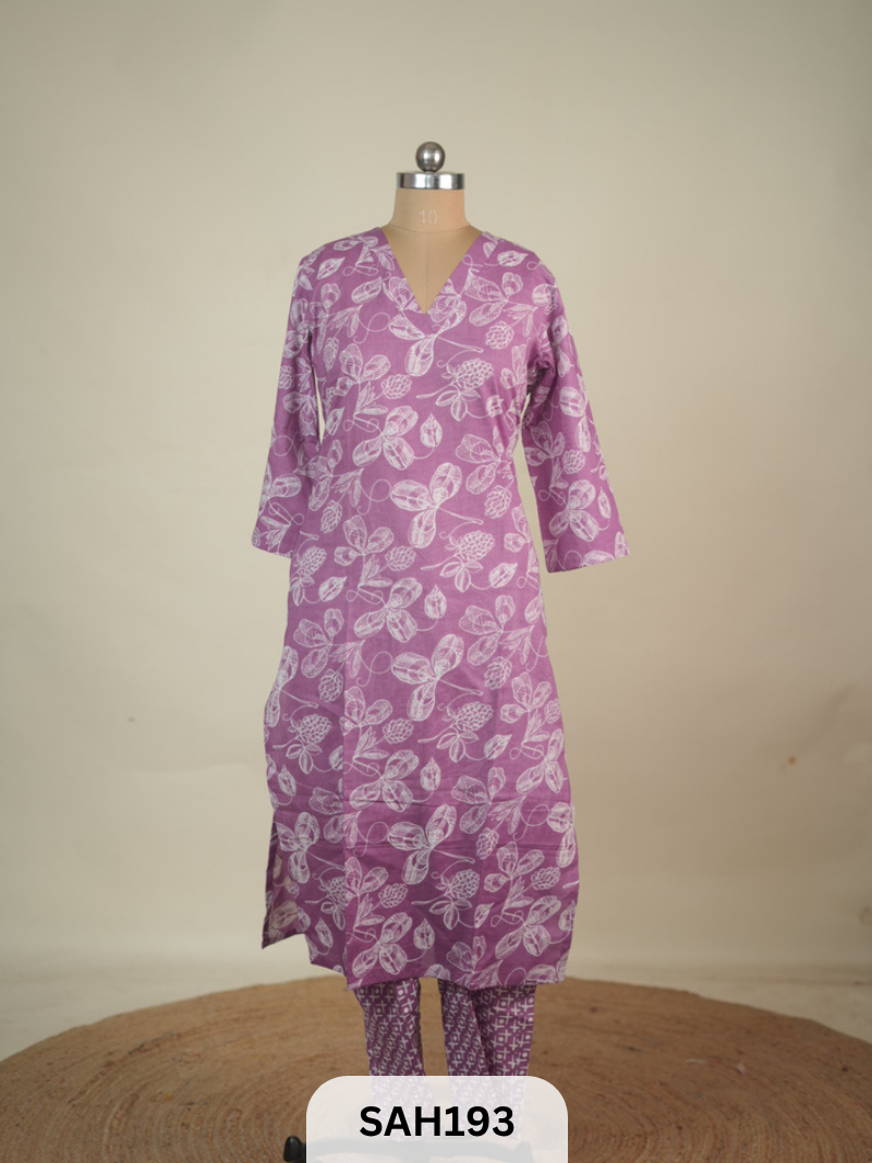 PREMIUM JAIPUR HANDBLOCK KURTI 2PCS SET