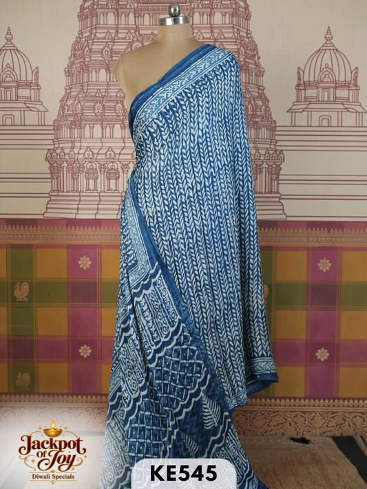 Modal Ajarkh Handblock saree
