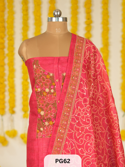 PREMIUM HAND WORK - GREEN SILK SALWAR SUIT