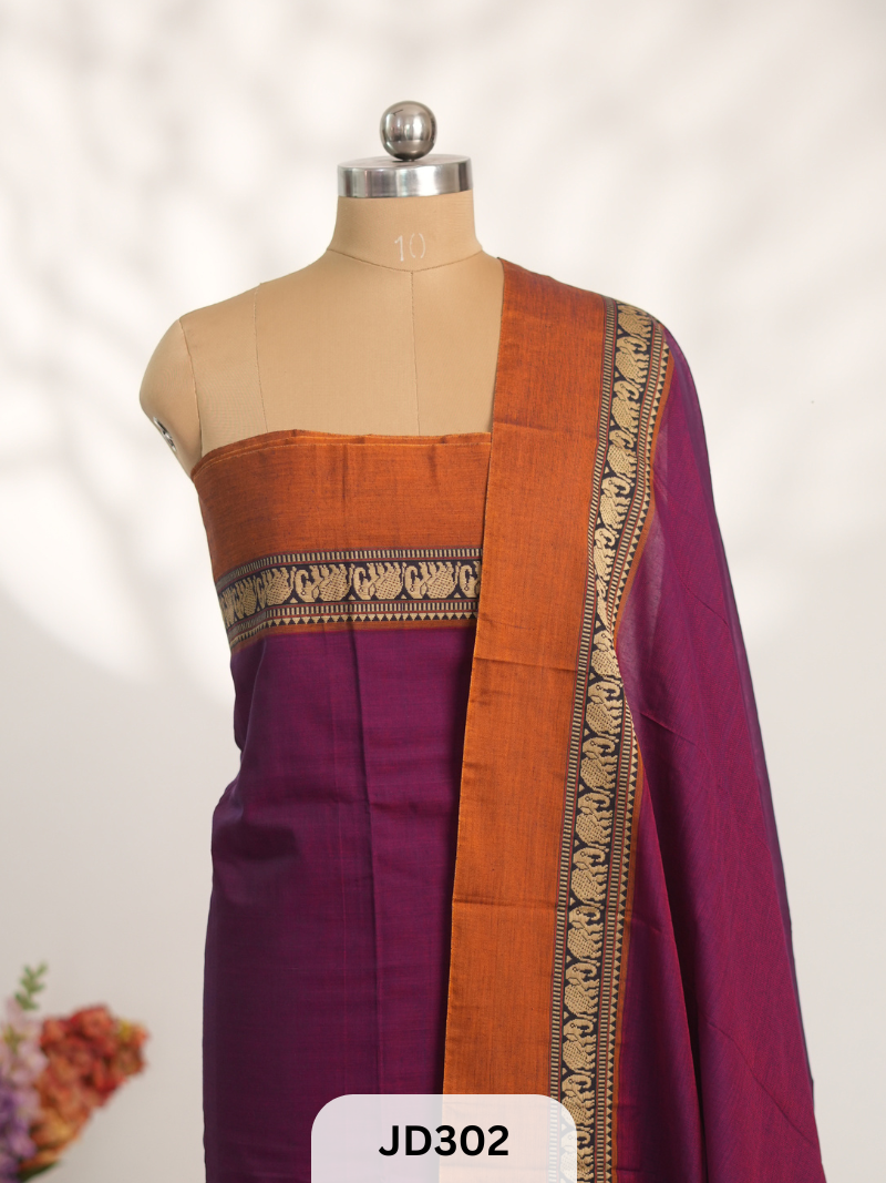 NARAYANAPET - Unstitched Dress Material - 2PCS - 4.5 Top and 2.5 mtr Duppata