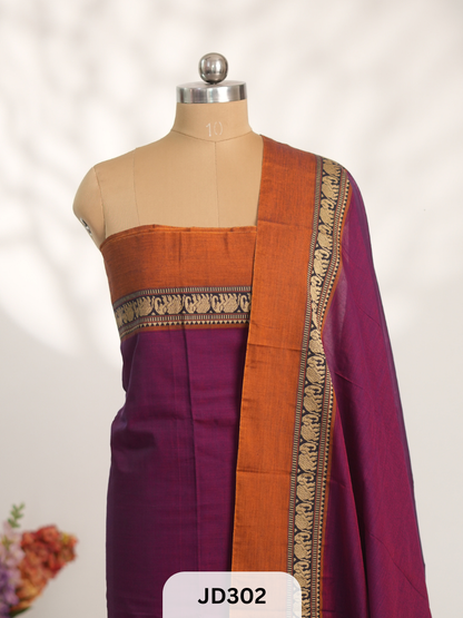 NARAYANAPET - Unstitched Dress Material - 2PCS - 4.5 Top and 2.5 mtr Duppata