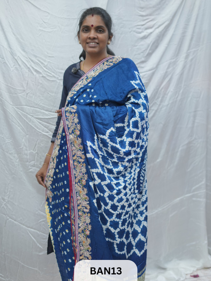 BANDHANI DESIGNER WORK WITH BANDHANI PALLU
