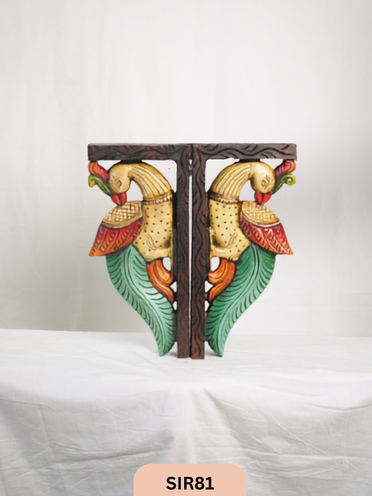 Wooden Parrot Wall Hanging Decor - Height 14" INCH, WIDTH 7"INCH