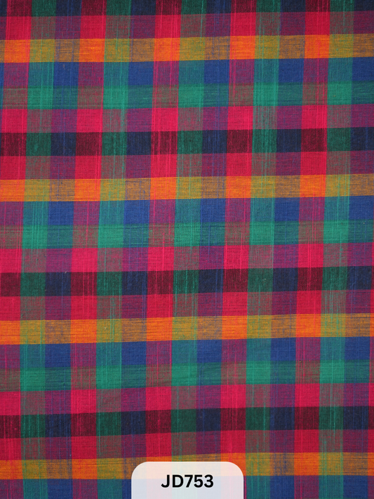 Madras kattam Fabric - 1mtr