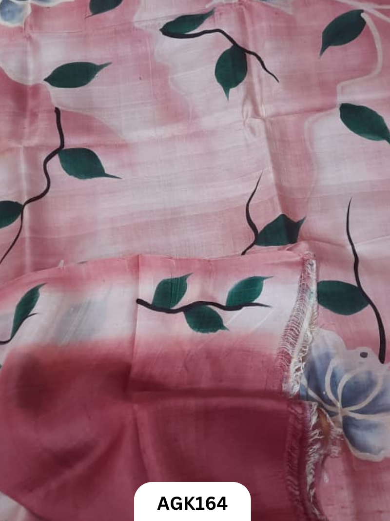 Murshidabad Silk 4Ply Hand Printing Work