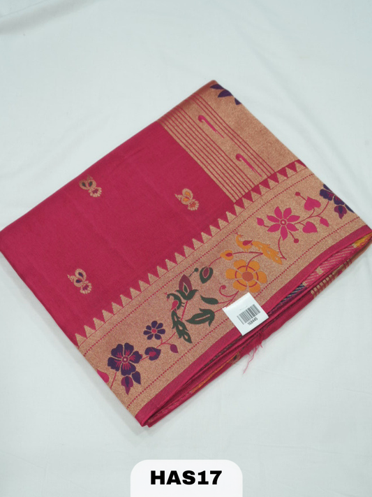 BANARAS DOLA SAREE WITH BORDER