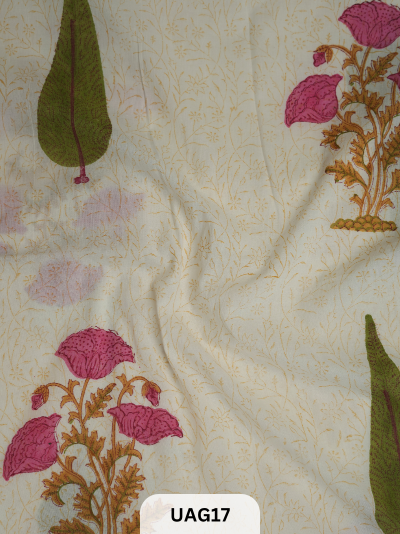 JAIPUR COTTON FABRIC - SCREEN PRINT 1 MTR