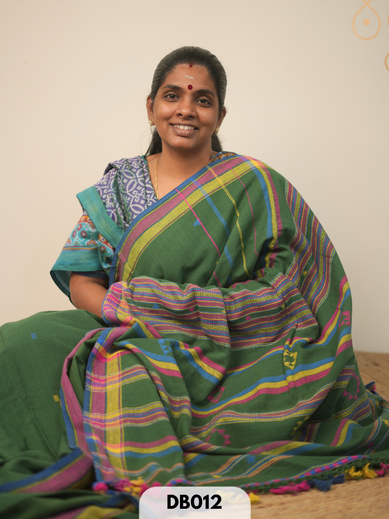 BHUJODI KALA COTTON HANDLOOM SAREE - PURE HANDLOOM